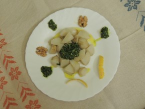 topinambur al pesto di cavolo nero