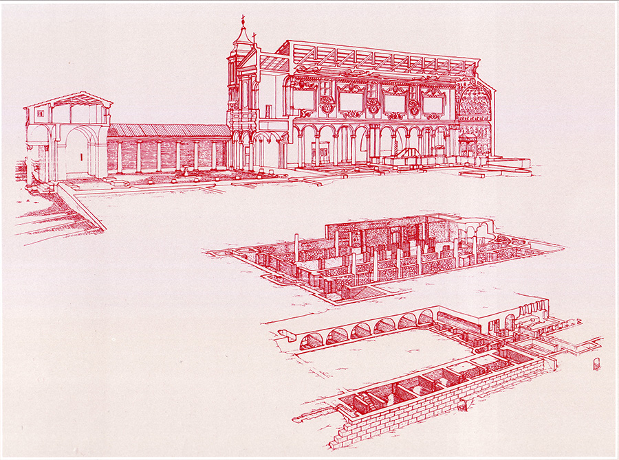 scavi della basilica di San Clemente, da http://www.ancoraonline.it/2012/12/06/la-basilica-di-san-clemente-a-roma/