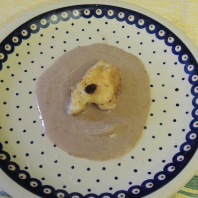 Palombo su vellutata di borlotti