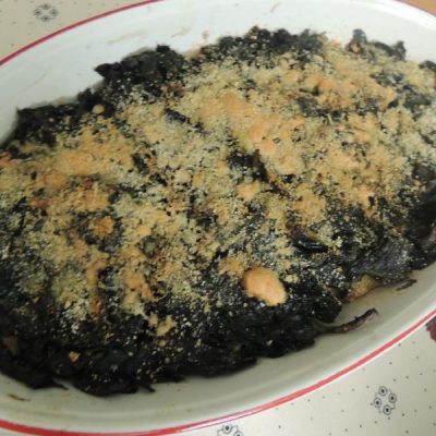 Sformato di cavolo nero e pane raffermo