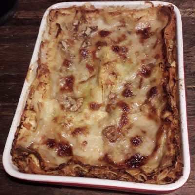 Lasagne alla crema di zucca e gorgonzola dolce